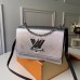 Louis Vuitton Twist MM Bag Silver Epi Leather M55404