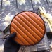 Gucci GG Marmont Mini Round Bag In Cognac Diagonal Leather