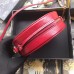 Gucci Red GG Marmont Mini Round Shoulder Bag