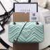 Gucci Pastel Green GG Marmont Small Matelasse Shoulder Bag