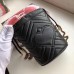 Gucci GG Marmont Mini Bucket Bag In Black Matelasse Leather