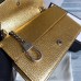 Gucci Dionysus Super Mini Bag In Gold Lame Leather