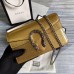 Gucci Dionysus Super Mini Bag In Gold Lame Leather