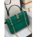 Gucci Sylvie 1969 Patent Mini Top Handle Green Bag