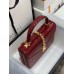 Gucci Sylvie 1969 Patent Mini Top Handle Red Bag