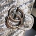 Gucci GG Marmont Small Shoulder Bag In Silver Sequin