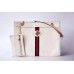 Gucci White Calfskin Rajah Large Tote