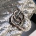 Gucci GG Marmont Mini Shouler Bag In Silk With Silver Sequin