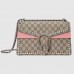 Gucci Pink Dionysus GG Supreme Crystal Small Shoulder Bag