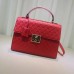 Gucci Red Medium Padlock Signature Top Handle Bag