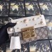 Gucci White Padlock Studded GG Supreme Shoulder Bag