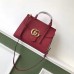 Gucci Red GG Marmont Small Top Handle Bag