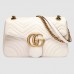 Gucci White GG Marmont Medium Matelasse Shoulder Bag