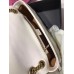 Gucci White GG Marmont Medium Studs Shoulder Bag