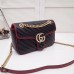 Gucci GG Marmont Small Shoulder Bag In Black Diagonal Leather