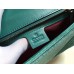 Gucci Green GG Marmont Small Velvet Shoulder Bag