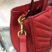 Gucci Red GG Marmont Small Matelasse Top Handle Bag