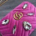 Gucci Pink Velvet GG Marmont Mini Crystals Bag