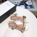 Gucci White Flat Sandals With GG Marmont Logo