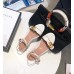 Gucci White Flat Sandals With GG Marmont Logo